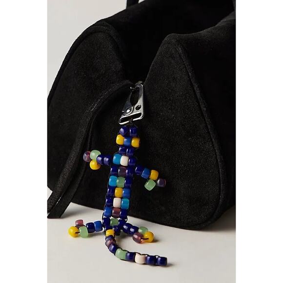 Free People Beaded Lizard Bag Charm NWT - Picture 2 of 3